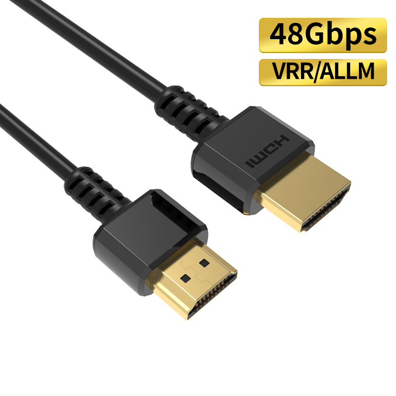 HDMI 2.1 A Male, 34AWG/36AWG, Polycarbonate Housing