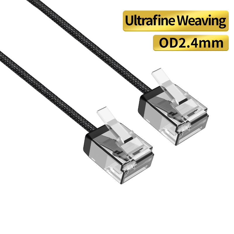 Ultra Slim Cat 6 Ethernet Cable（Weaving Short style）